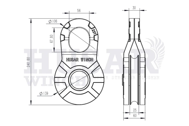 Купити Блок для троса S 23 т Husar