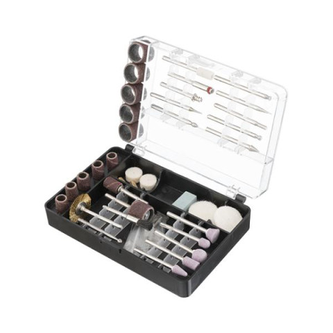 Купить Шліфмашина пряма (гравер), 170Вт, 8000-35000об/хв, 120ед, кейс, стійка, гнучкий вал, насадка для фре