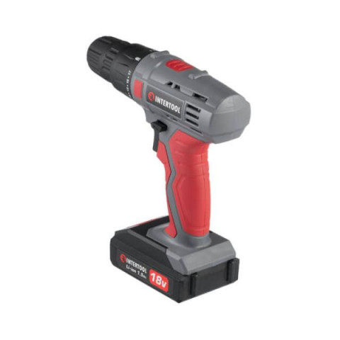 Купить Дриль-шурупокрут акумуляторний 18 В, 17 Nm, 0-700 об/хв, 0.8-10 мм, літій-іон, 1.5 А