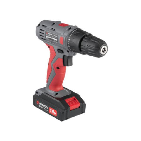 Купить Дриль-шурупокрут акумуляторний 18 В, 17 Nm, 0-700 об/хв, 0.8-10 мм, літій-іон, 1.5 А