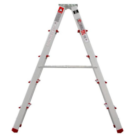 Купить Драбина алюмінієва двостороння 5 сходинок, висота 1100мм