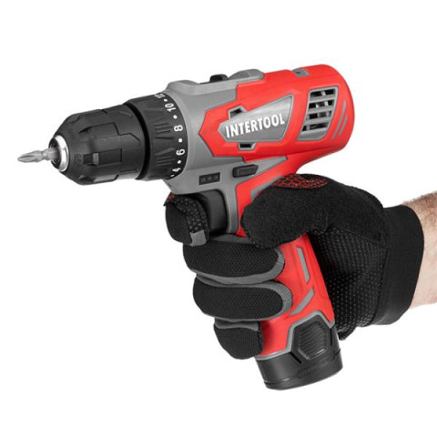 Купить Дриль-шурупокрут акумуляторний 12 В, 30 Nm, 0-350/0-1300 об/хв., 0.8-10 мм, 1.5 Аг