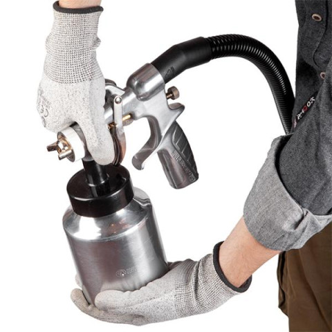 Купити Фарбопульт електричний HVLP 600 Вт, форсунка 1.8 мм, бачок 1л., 0.14-0.70 Бар, 450-550 мл / хв