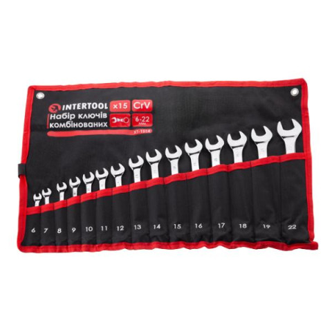 Купить Набір ключів комбінованих 15шт., 6-22мм, PROF DIN3113, чохол