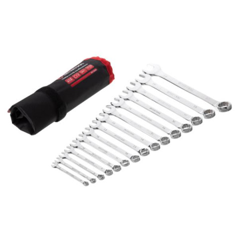 Купить Набір ключів комбінованих 15шт., 6-22мм, PROF DIN3113, чохол