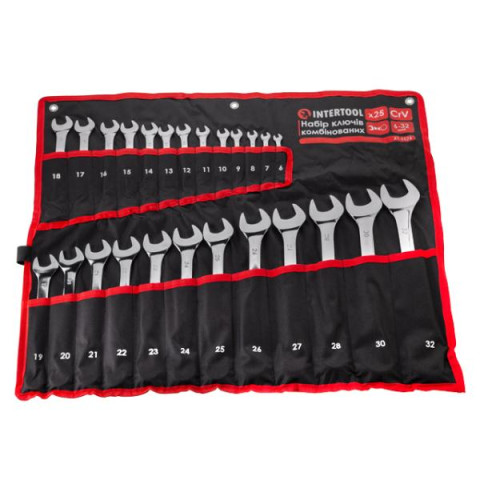 Купить Набір ключів комбінованих 25шт. (6мм-32мм) в чохлі; PROF DIN3113