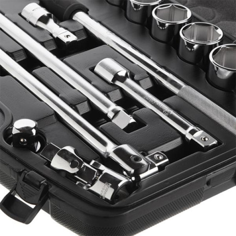 Купить Набір інструментів професійний  3/4 ", 20 од. (гол.19-50мм) пластиковий кейс, Cr-V.