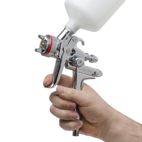 Купити Краскопульт пневматичний HVLP II професійний, форсунка 1.4мм, верхній пластиковий бачок 600 мл., 2ба