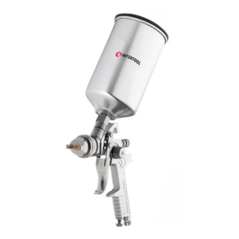 Купити Фарбопульт пневматичний HVLP, форсунка 1.3мм, верхній металевий бачок 1000мл, 3бар.