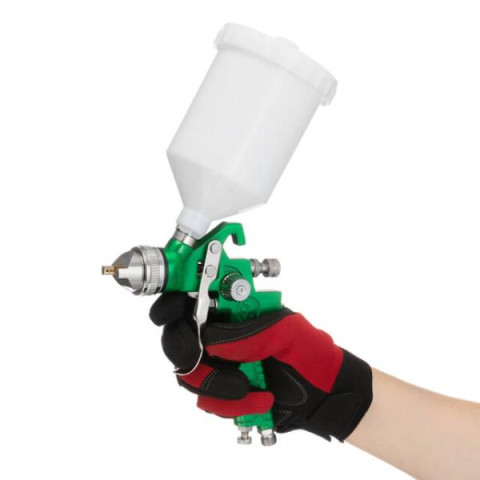 Купити Фарбопульт пневматичний HVLP, форсунка 1.4мм, верхній пластиковий бачок 600 мл., 3бар