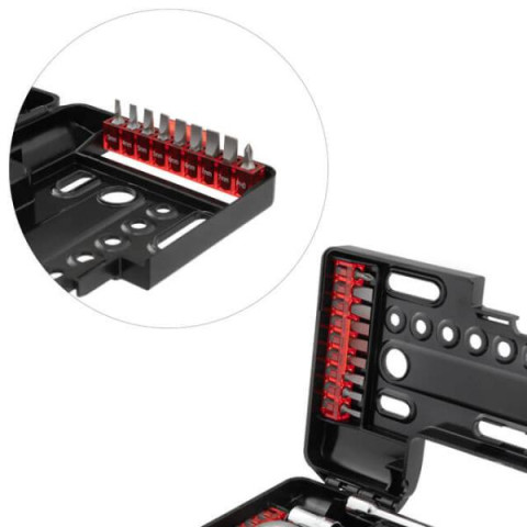 Купити Набір викруткових насадок і головок  з тріскачкаю 57 од. STORM