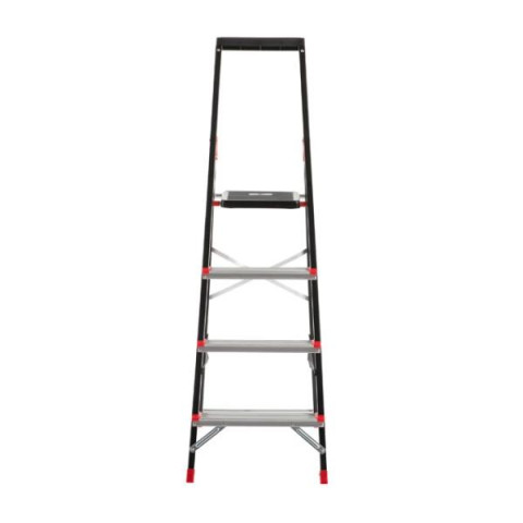 Купити Драбина 4 сходинки, лоток для інвентарю, сталевий профіль, висота верхньої сходинки 850мм, 433х821х1