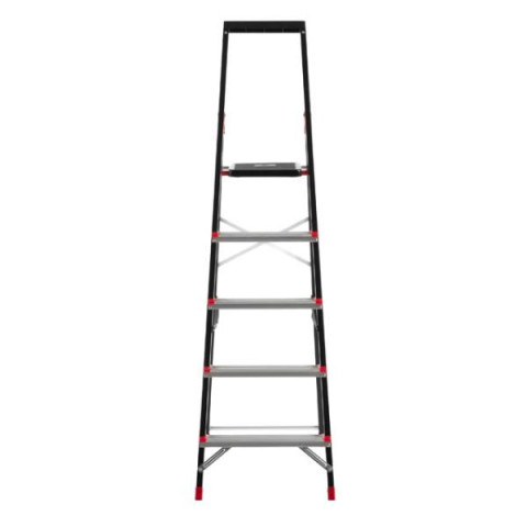 Купить Драбина 5 сходинок, лоток для інвентарю, сталевий профіль, висота верхньої сходинки 1064мм, 457х893х