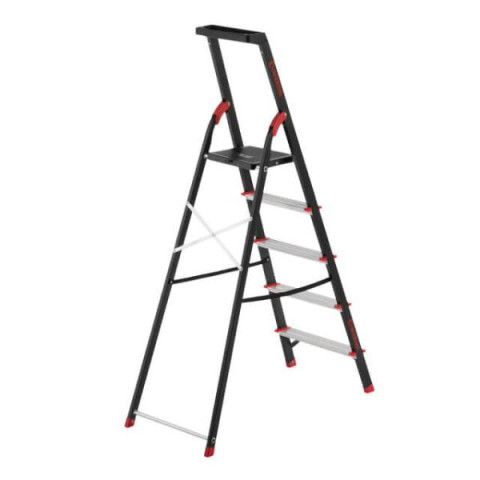 Купить Драбина 5 сходинок, лоток для інвентарю, сталевий профіль, висота верхньої сходинки 1064мм, 457х893х