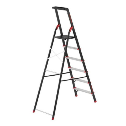Купить Драбина 6 сходинок, лоток для інвентарю, сталевий профіль, висота верхньої сходинки 1280мм, 481х1138