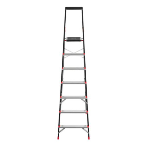 Купить Драбина 7 сходинок, лоток для інвентарю, сталевий профіль, висота верхньої сходинки 1500 мм, 504 * 1