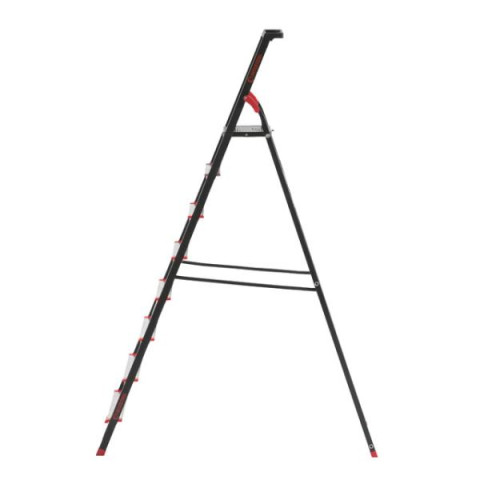 Купити Драбина 8 сходинок, лоток для інвентарю, сталевий профіль, висота верхньої сходинки 1720 мм, 527х143