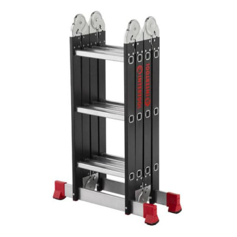 Купить Драбина багатофункціональна трансформер 4х3 сходинки, сталевий профіль, 3380мм, 150 кг