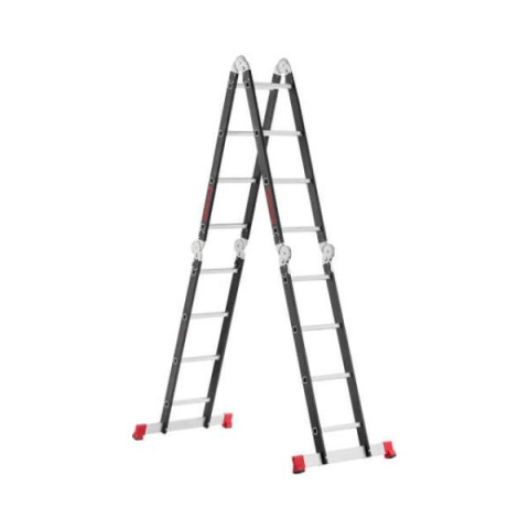 Купити Драбина багатофункціональна трансформер 4х4 сходинки, сталевий профіль, 4450мм, 150 кг