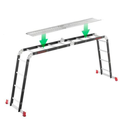 Купити Драбина багатофункціональна трансформер 4х4 сходинки, сталевий профіль, 4450мм, 150 кг
