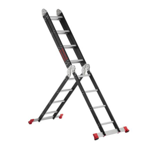 Купити Драбина багатофункціональна трансформер 4х4 сходинки, сталевий профіль, 4450мм, 150 кг