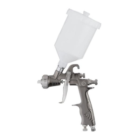 Купити Краскопульт пневматичний LVLP, форсунка 1.3мм, верхній пластиковий бачок 600мл., 2бар STORM