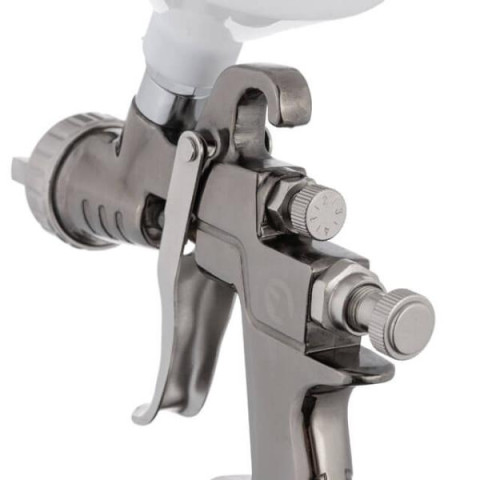 Купити Краскопульт пневматичний LVLP, форсунка 1.3мм, верхній пластиковий бачок 600мл., 2бар STORM