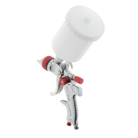 Купити Краскопульт пневматичний HVLP з трьома наборами форсунок - 1,3мм, 1,4мм, 1,7мм, пластиковий бачок, 3