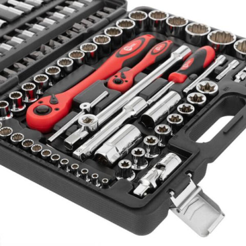 Купить Професійний набір інструментів з 12 граннимі головками 1/2 "& 1/4", 108ед., ET-6109, Cr-V