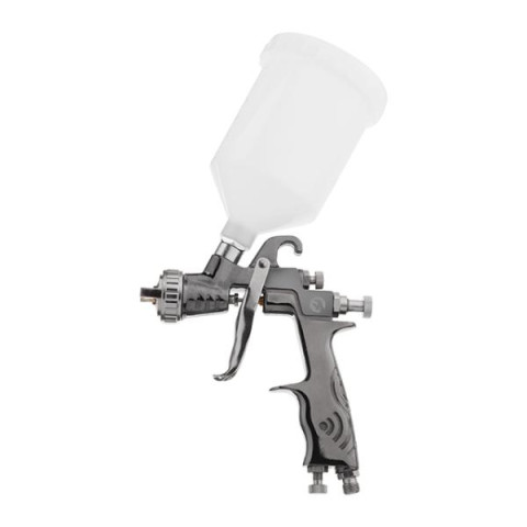 Купити Фарбопульт пневматичний LVLP, форсунка - 1.3 мм, з редуктором, пластиковий бачок - 600 мл, 2 бар