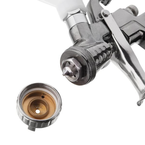 Купити Фарбопульт пневматичний LVLP, форсунка - 1.3 мм, з редуктором, пластиковий бачок - 600 мл, 2 бар