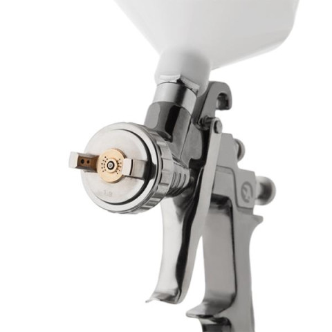 Купити Фарбопульт пневматичний LVLP, форсунка - 1.3 мм, з редуктором, пластиковий бачок - 600 мл, 2 бар