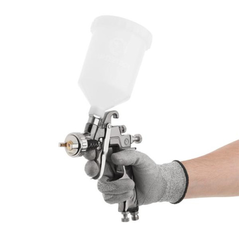 Купити Фарбопульт пневматичний LVLP, форсунка - 1.3 мм, з редуктором, пластиковий бачок - 600 мл, 2 бар
