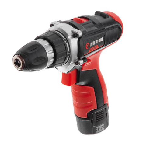 Купити Дриль-шурупокрут акумуляторний, Li-Ion 12В, 18Nm, 1.5 Ач, 2 швидкості, 0-400/0-1500об/хв, 2 акумулят