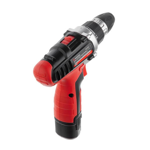 Купити Дриль-шурупокрут акумуляторний, Li-Ion 12В, 18Nm, 1.5 Ач, 2 швидкості, 0-400/0-1500об/хв, 2 акумулят