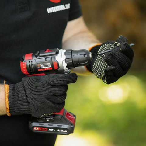 Купить Дриль-шурупокрут акумуляторний Li-Ion 18 В, 25 Nm, 0-400/0-1500 об/хв, 1,3 Аг