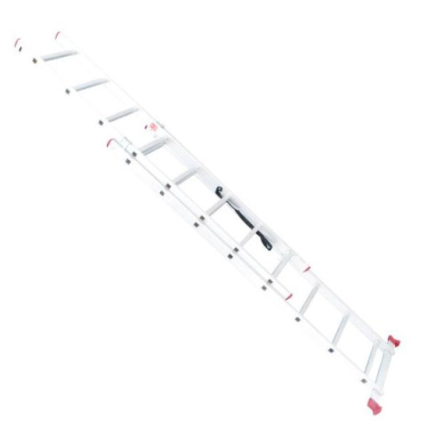 Купити Драбина з алюмінію, 2-х секційна універсальна розкладна, 2*8 сход., 3,69м