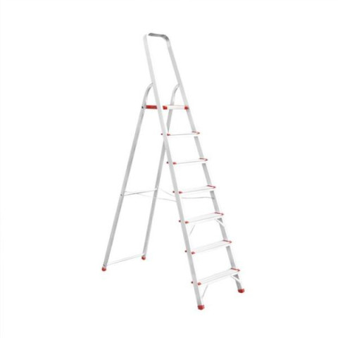 Купить Драбина з алюмінію, 7 сходинок, висота до платформи 1500мм