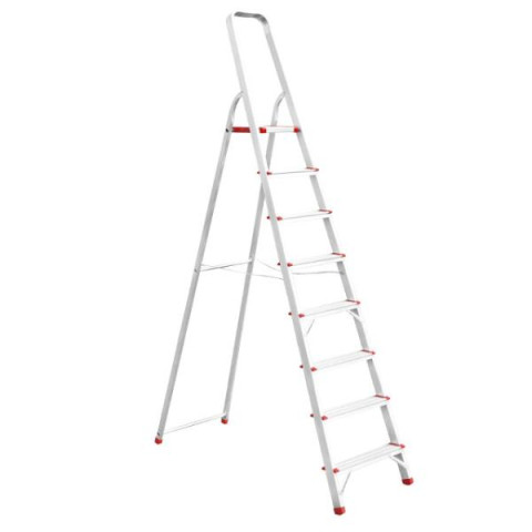 Купити Драбина з алюмінію, 8 сходинок, висота до платформи 1720мм