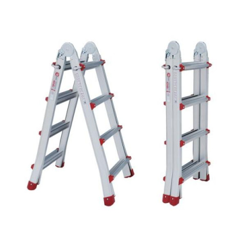 Купить Драбина з алюмінію, універсальна розкладна, телескопічна 4*4 сход.