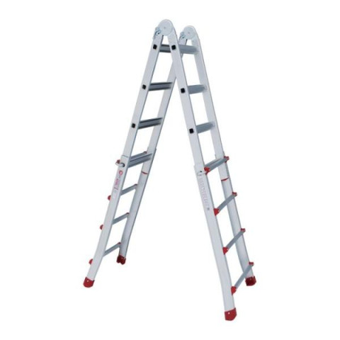Купить Драбина з алюмінію, універсальна розкладна, телескопічна 4*4 сход.