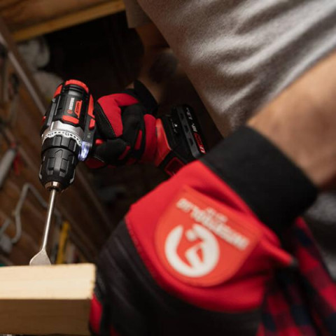 Купить Дриль-шурупокрут акумуляторний Li-Ion 18 В, 25 Nm, 0-400/0-1500 об/хв, 2x2.0 Аг