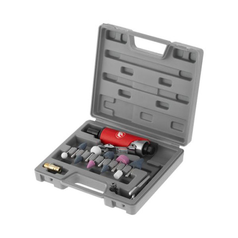 Купить Шліфмашина пневматична у валізі 1/4" міні + набір шліфувальних каменів 10 од