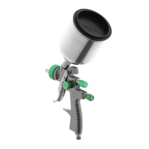 Купити Фарбопульт пневматичний LVLP GREEN професійний, форсунка - 1.3 мм, верхній металевий бачок - 600 мл,