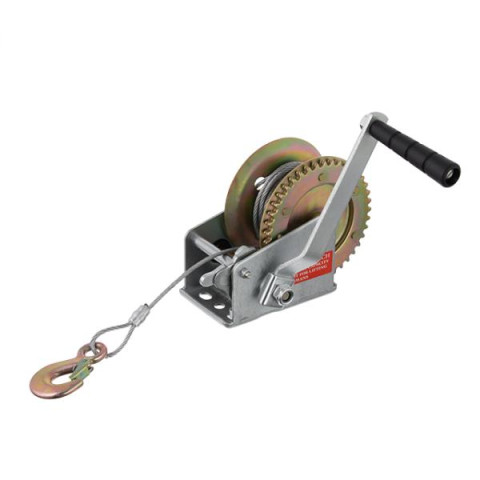 Купити Лебідка важільна барабанна, сталевий трос, тягове зусилля - 450 кг