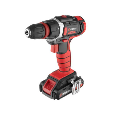 Купити Дриль-шурупокрут акумуляторний Li-Ion 18 В, 25 Nm, 0-400/0-1500 об/хв, 2x2.0Аг, знімний патрон