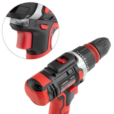 Купити Дриль-шурупокрут акумуляторний Li-Ion 18 В, 25 Nm, 0-400/0-1500 об/хв, 2x2.0Аг, знімний патрон