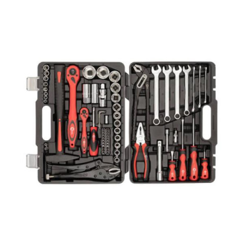 Купити Професійний набір інструментів 1/2 "& 1/4" 72од (гол.4-32мм, гол.удл.5-9мм, кл.комб.10-19мм), Cr-V