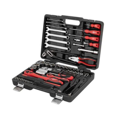 Купити Професійний набір інструментів 1/2 "& 1/4" 72од (гол.4-32мм, гол.удл.5-9мм, кл.комб.10-19мм), Cr-V