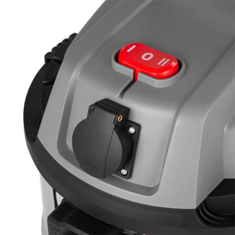 Купити Пилосос будівельний 1.4 кВт, бак 30 л., нержавіюча сталь 410, >17кПа, розетка, HEPA фільтр